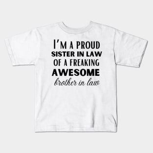 Funny brother in law and World's best  sister in law shirts cute with flowers Kids T-Shirt